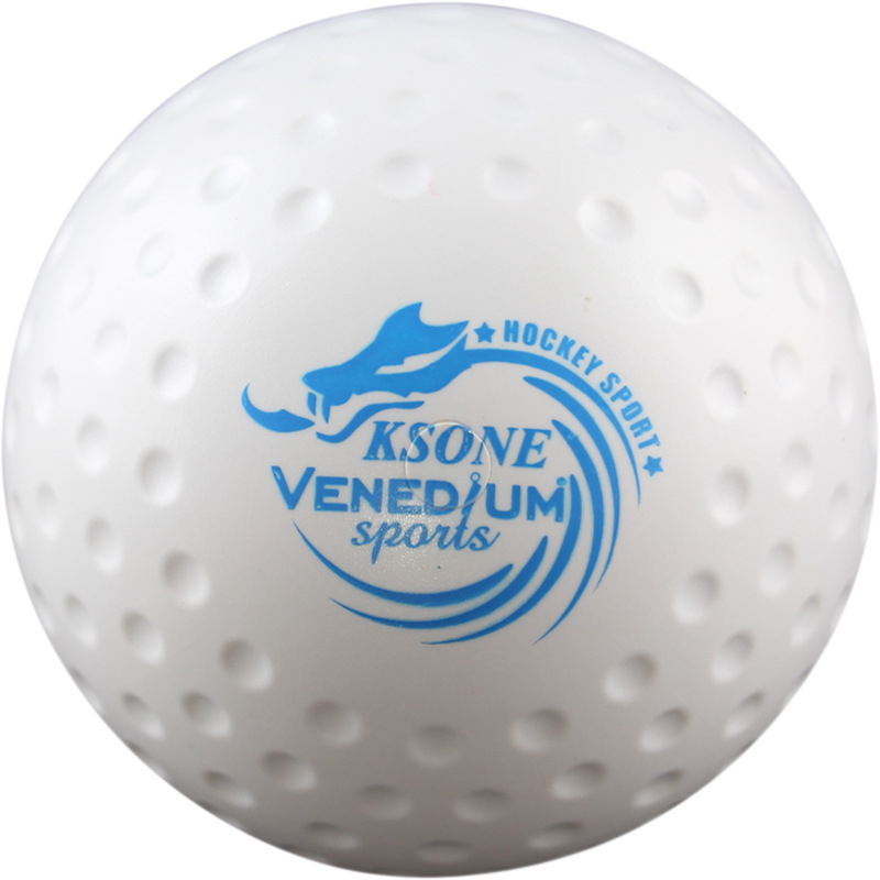 Μπάλα χόκεϊ σε γκαζόν με σχέδιο λακκούβων και δυνατότητα λογότυπου — KSONE, PVC, 160 g