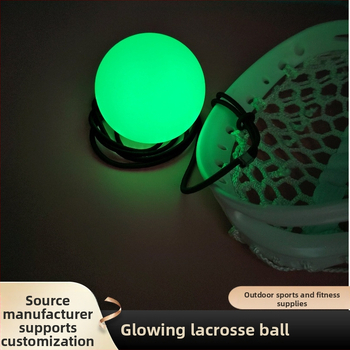 Gaismas zālē hokeja treniņbumba ar auklu – ārējai spēlei vecākiem un bērniem, PVC, logotipa druka pieejama