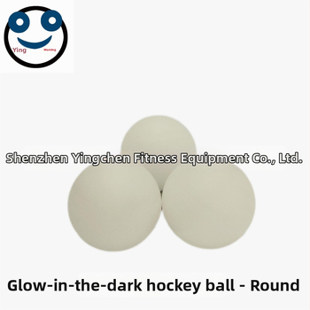 Svetlá PVC hokejová loptička pre hokej na ulici a ľadový hokej, 50 g, tvrdosť 60–70°, tlačené logo