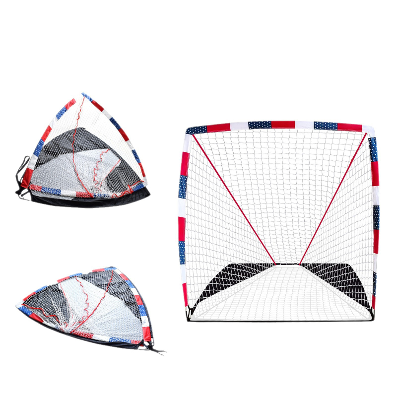 Hokeja vārti ārējai izmantošanai, pārnēsājami trenējumu vārti, ar tukšām stikla šķiedras caurulēm, zīmols Raise the height, logotipa pielāgošana