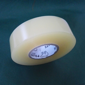 Pārredzama PVC hokeja lente uz nūjām — PVC substrāts, 0,18 mm biezums, akrila līme, 160% pagarinājums, ledus hokejam