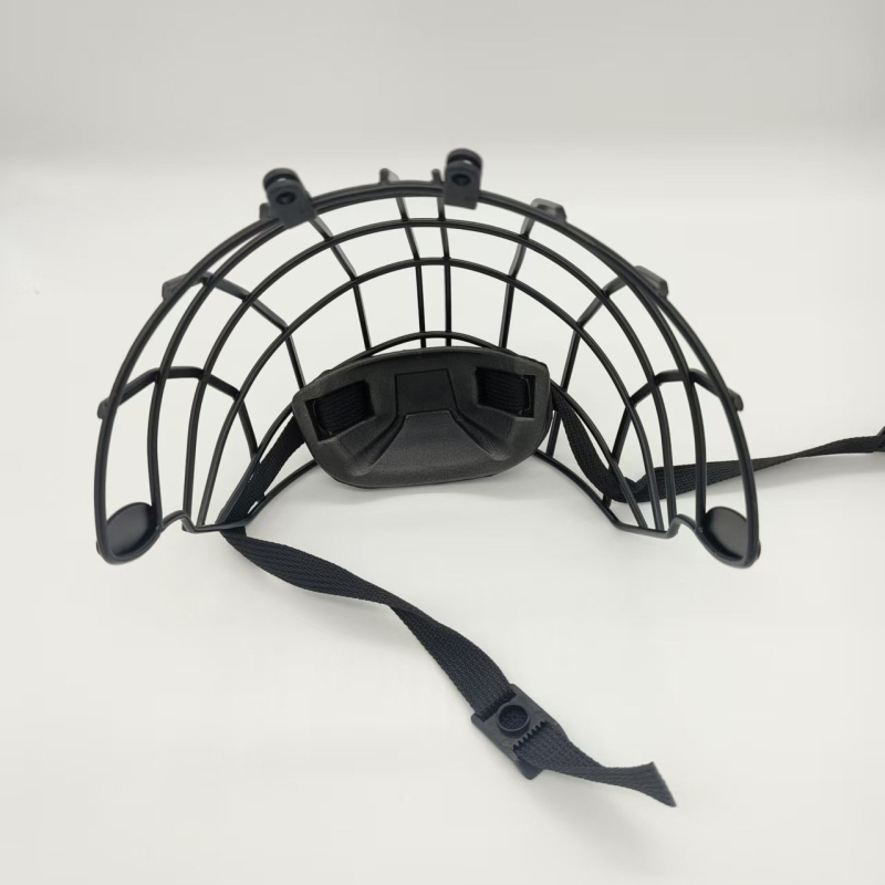 Hokeja pilnā sejas aizsardzības helmets ar zoda aizsargu, siksnu un klipu – A3 dzelzs korpuss, piemērots hokejam un ledus/sniega sportiem