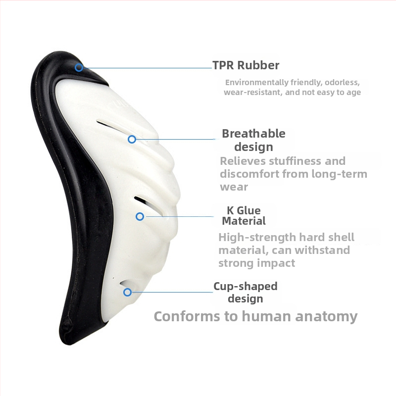 Kaunuma aizsargs regbijam, hokejam uz ledus, futbolā un cīņas mākslās — pret sitieniem, gumijas un polimēra konstrukcija, zīmols KABAT
