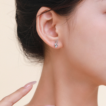 Ailmay 925 стерлингово-сребърни геометрични обици, корейски стил, електроплатени