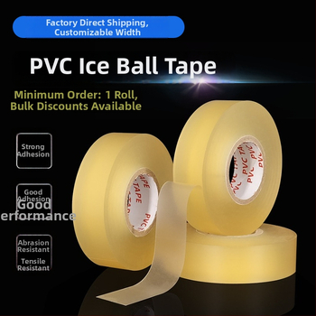 PVC ledhokeja lente – caurspīdīga, augstas viskozitātes gumijas līme, 0,19 mm biezums, substrāts PVC, aizmugurējais materiāls PVC, sērija PVC Ice Hockey Tape