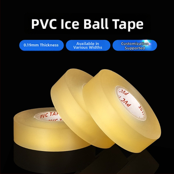 PVC ledhokeja lente – caurspīdīga, augstas viskozitātes gumijas līme, 0,19 mm biezums, substrāts PVC, aizmugurējais materiāls PVC, sērija PVC Ice Hockey Tape