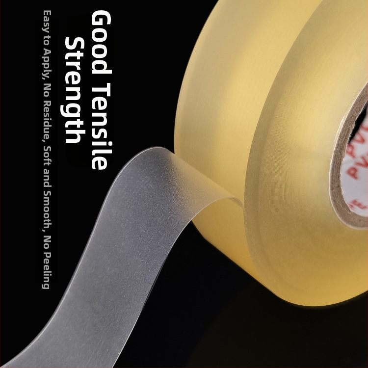 PVC ledhokeja lente – caurspīdīga, augstas viskozitātes gumijas līme, 0,19 mm biezums, substrāts PVC, aizmugurējais materiāls PVC, sērija PVC Ice Hockey Tape