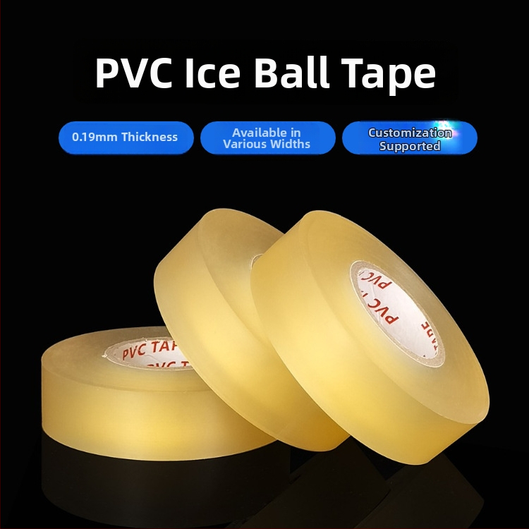 PVC ledhokeja lente – caurspīdīga, augstas viskozitātes gumijas līme, 0,19 mm biezums, substrāts PVC, aizmugurējais materiāls PVC, sērija PVC Ice Hockey Tape