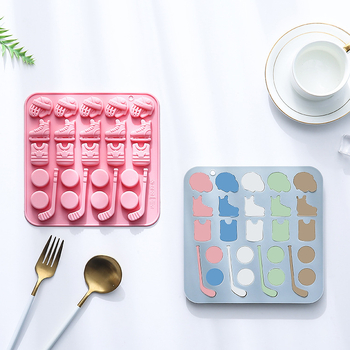 Szilikon sütőforma hokis témával, szabálytalan alak, 27 üreg, tortákhoz és desszertekhez