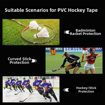PVC ledhokeja lente - caurspīdīga, augsta lipīguma, gumijai bāzes līme, PVC pamats, 0,18 mm biezums, nazi nepieciešams griešanai