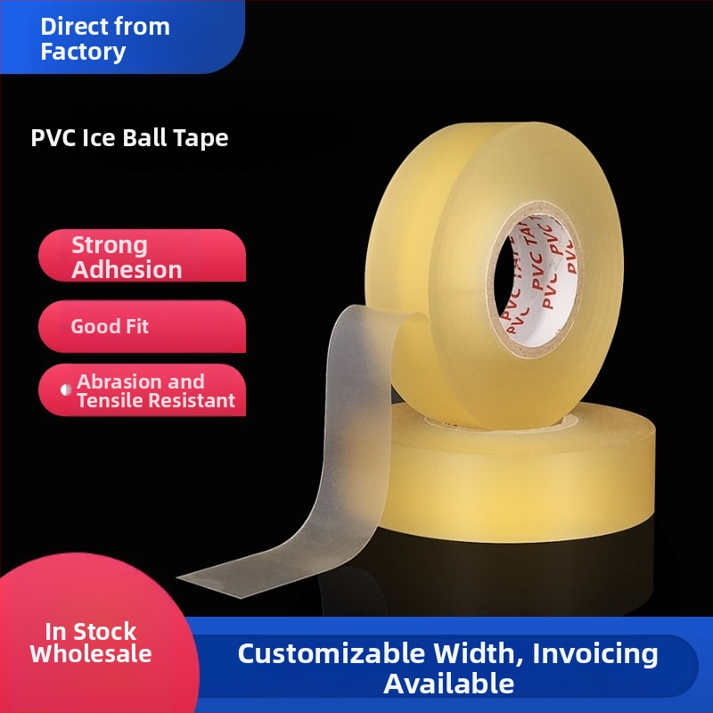 PVC ledhokeja lente - caurspīdīga, augsta lipīguma, gumijai bāzes līme, PVC pamats, 0,18 mm biezums, nazi nepieciešams griešanai