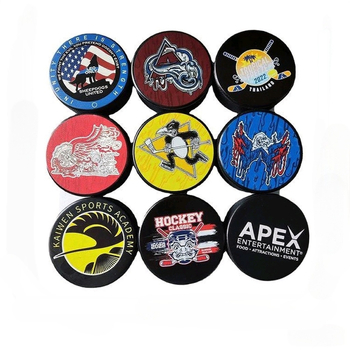 Hokeja apmācību pūks — nodilumizturīgs un karstumizturīgs gumas-silikona materiāla, neslīdoša virsma, logotipa drukāšana pēc pieprasījuma