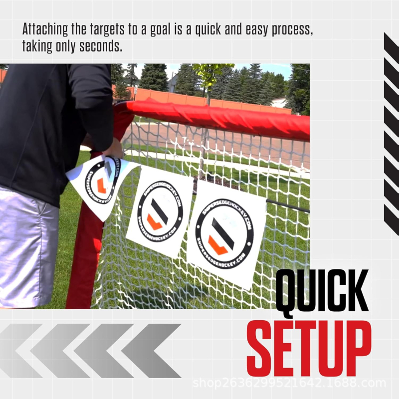 Στόχος για χόκεϊ – εσωτερικό γκολ – βελτιώνει την ακρίβεια στο πάγο ή εκτός γηπέδου; ύφασμα σημαίας από πολυεστερικό, πλαστικό κοντά σημαίας; μηχανική εκτύπωση λογοτύπου; μοτίβα: Ζώδιο, Καρτούν, Κύκλος, Αγάπη, Κείμενο