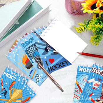 XQ023 Hoki témájú spirálfüzet, vertikálisan nyitható, hordozható, Yidian márka, 16 oldal, 80 g papír, testreszabás elérhető