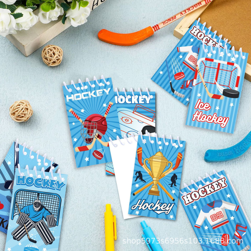 XQ023 Hoki témájú spirálfüzet, vertikálisan nyitható, hordozható, Yidian márka, 16 oldal, 80 g papír, testreszabás elérhető