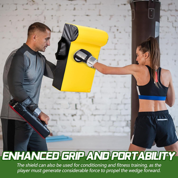 Klininės formos futbolo blokavimo pagalvė komandos treniruotėms; atminties putų branduolys; poliuretano danga; tinkama futbolui, regbiui, krepšiniui ir hokejui