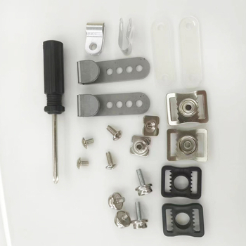 Kasku remontēšanas komplekts ar J- un R-formas klipēm hokeja un ziemas sportiem, BENLEE MZ zīmols, nerūsējošais tērauds, alumīnija sakausējums un plastmasa