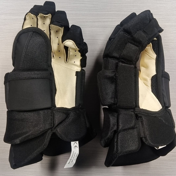 Jaunimo ledo hokejo pirštinės – kvėpuojančios, dilimui atsparios, delno apsauga, poliesterio medžiaga