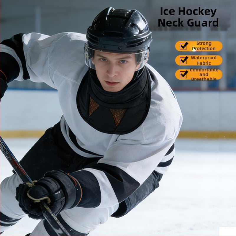 Poliesterinė kaklo apsauga ledo hokejui – sustiprinta kaklo apsauga hokejui ir ekstremaliems sportams, kvėpuojanti