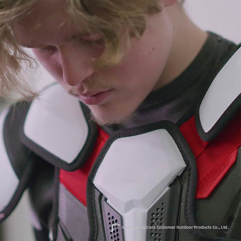 Led hokeja vārtsarga krūšu aizsargs – profesionāla treniņu aizsardzība, galvenais materiāls neilons, plecu aizsardze, universāla lietošana hokejam, logotipa pielāgošana