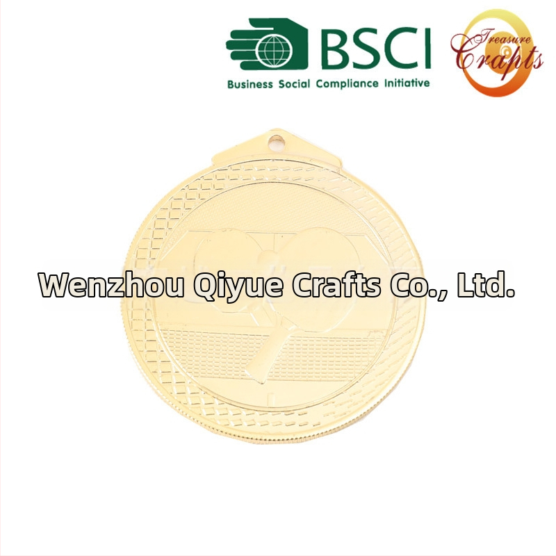 Cinka sakausējuma medaļas sporta pasākumiem, personalizējamas ar logotipa druku