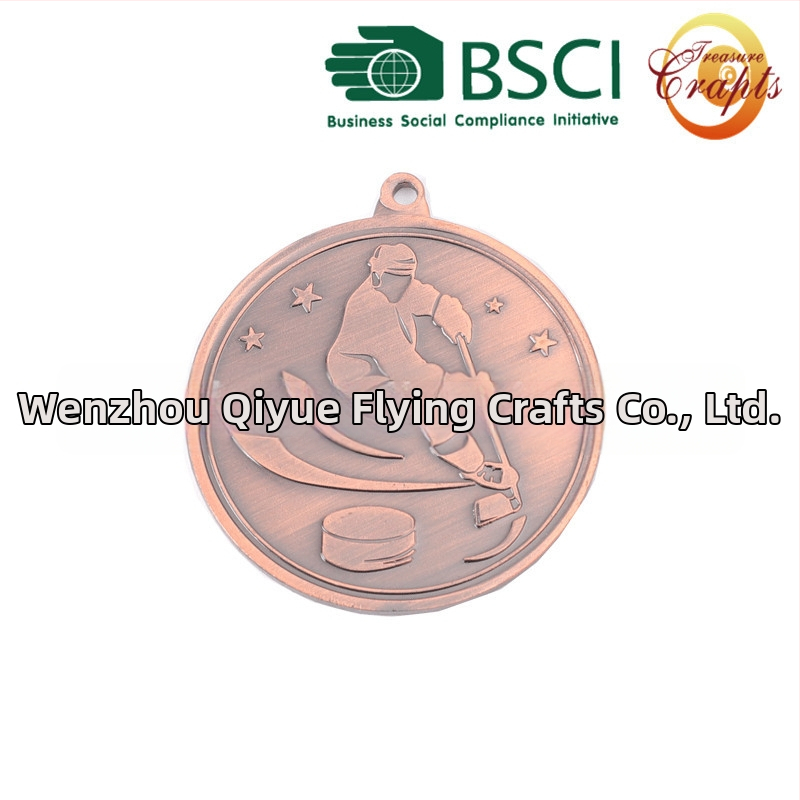 Cinka sakausējuma medaļas sporta pasākumiem, personalizējamas ar logotipa druku