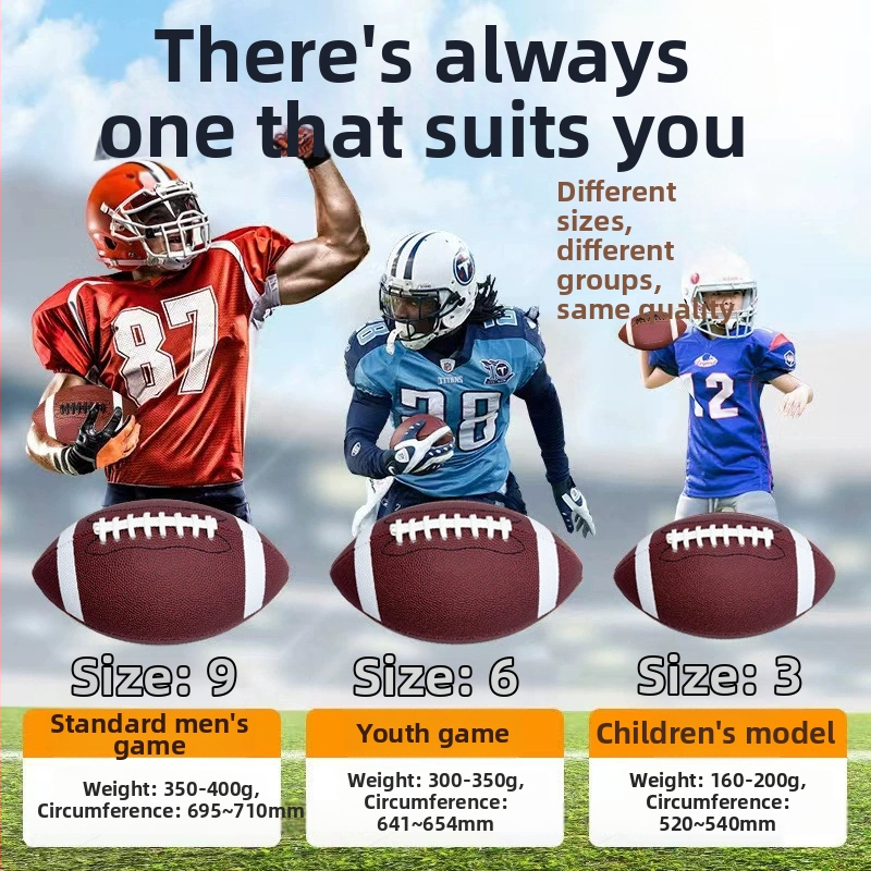 Treniruotės Amerikos futbolo kamuolys – PU/PVC, siuvama mašina, prekės ženklas Crossing the River Dragon