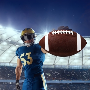 Amerikos futbolas treniruotėms, PU medžiaga, siuvimas mašininiais siūlais, logotipo spausdinimas įmanomas, tinkamas treniruotėms ir kitiems kamuolių sportams