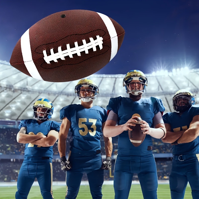 Amerikos futbolas treniruotėms, PU medžiaga, siuvimas mašininiais siūlais, logotipo spausdinimas įmanomas, tinkamas treniruotėms ir kitiems kamuolių sportams