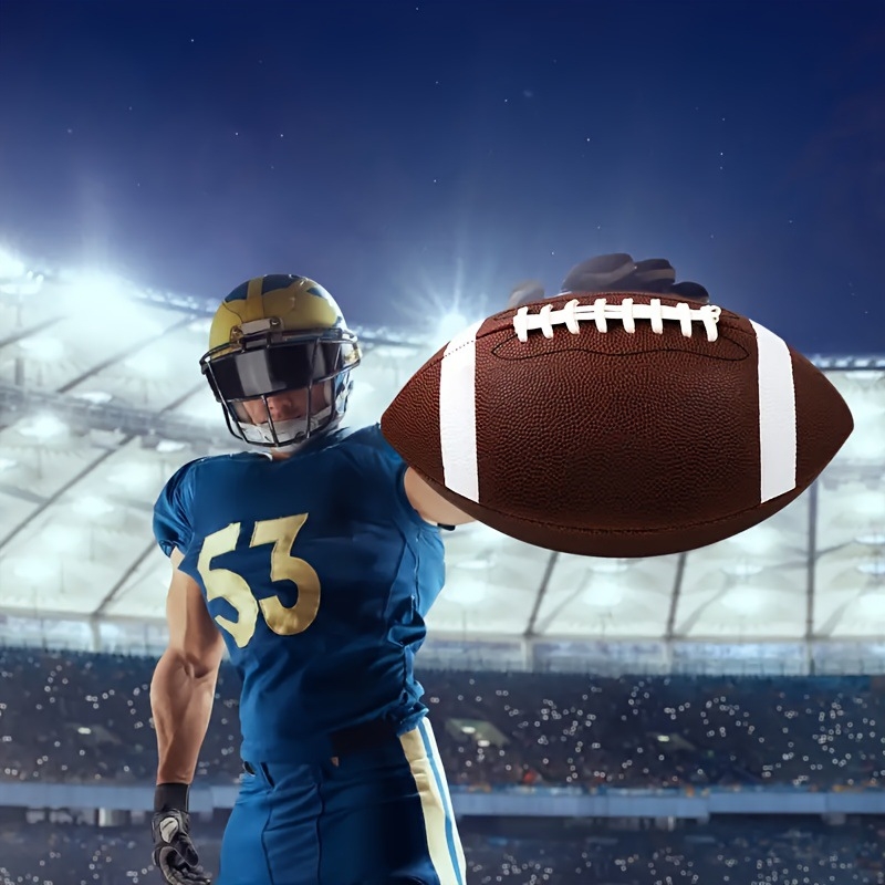 Amerikos futbolas treniruotėms, PU medžiaga, siuvimas mašininiais siūlais, logotipo spausdinimas įmanomas, tinkamas treniruotėms ir kitiems kamuolių sportams