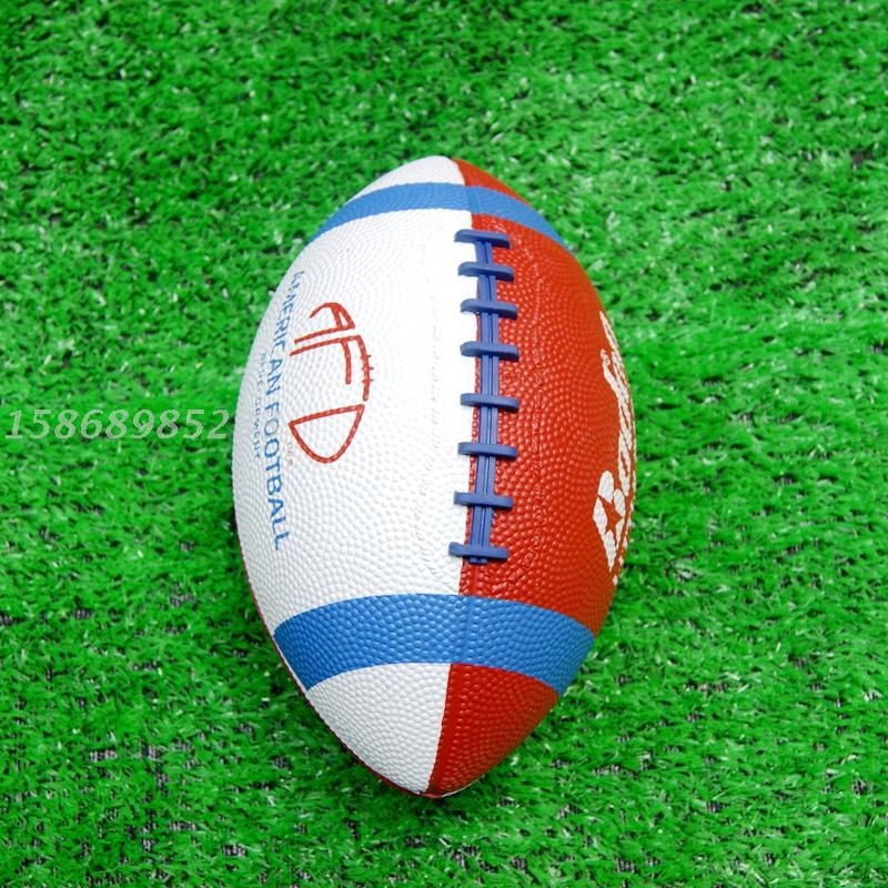 Gumena rugby lopta za djecu za trening — Marka: Xiaopeng; Materijal: Guma; Šivanje: Guma; Tisnuto logo: OK; Kategorija: Ragbi