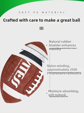 Regbio kamuolys WITESS, sintetinė oda, mašininis siuvimas