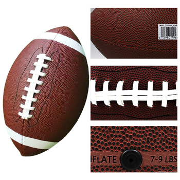 Jaunimo Amerikos futbolo kamuolys PU, neslystantis, atsparus dilimui, mašininis siuvimas, kodas GLW