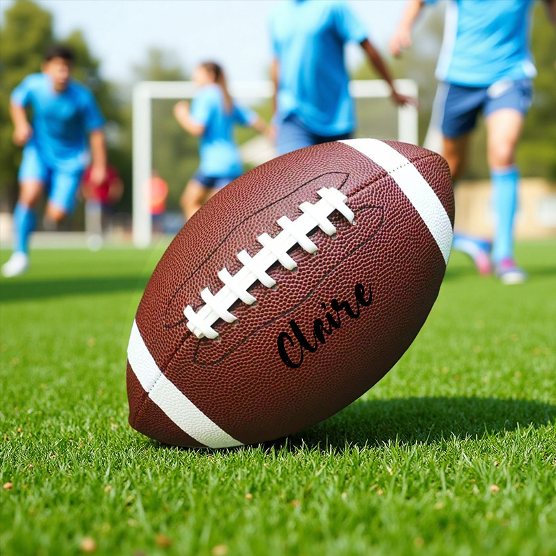 Jaunimo Amerikos futbolo kamuolys PU, neslystantis, atsparus dilimui, mašininis siuvimas, kodas GLW