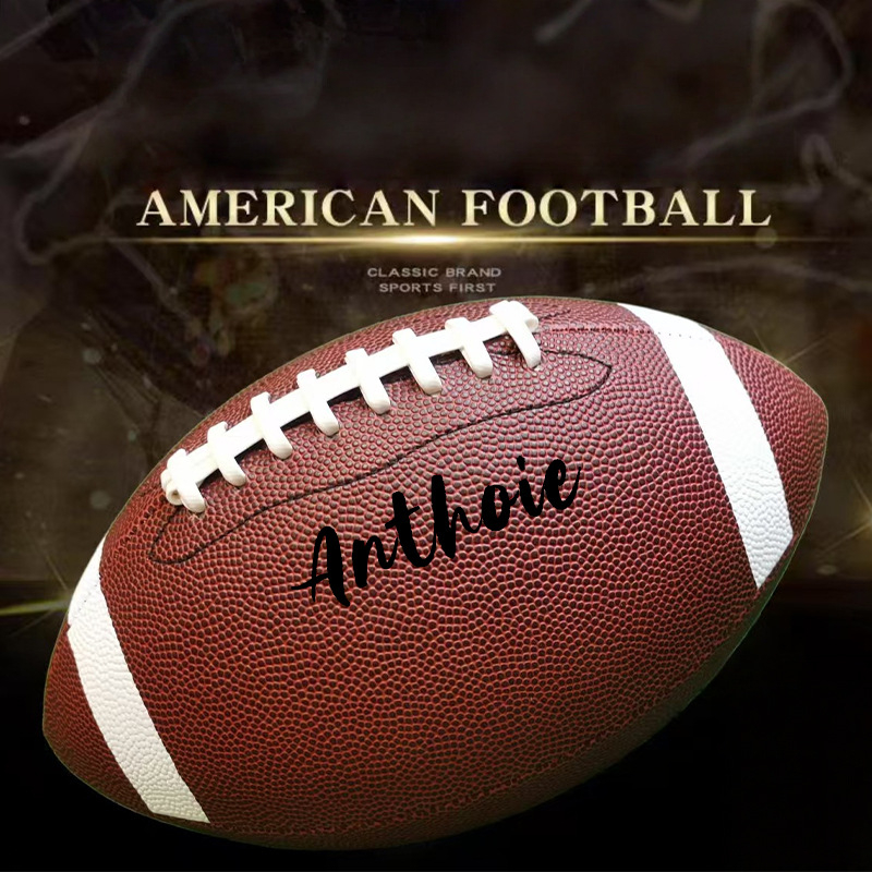 Jaunimo Amerikos futbolo kamuolys PU, neslystantis, atsparus dilimui, mašininis siuvimas, kodas GLW