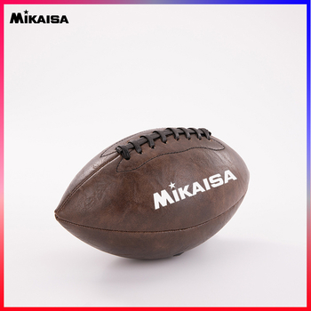 Rugby lopta Mikaisa, PU materijal, šivanje strojem, otisnuto logo OK, odobrene privatne marke