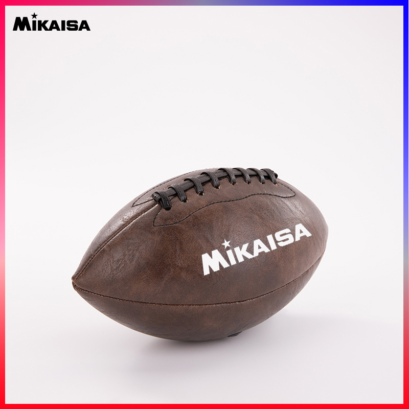 Rugby lopta Mikaisa, PU materijal, šivanje strojem, otisnuto logo OK, odobrene privatne marke