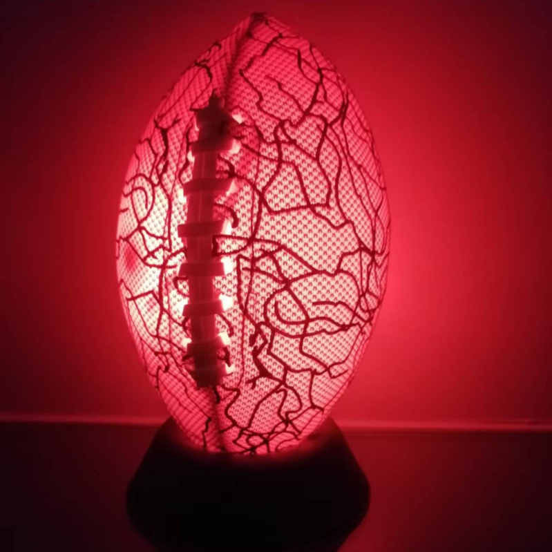 LED svijetle mrežaste tkanine za američki nogomet — silikon tisk loga, mogućnost prilagođavanja, pogodno za plivanje i vodene sportove