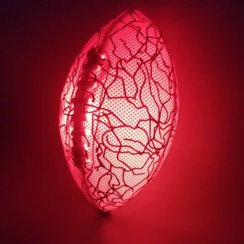 LED svijetle mrežaste tkanine za američki nogomet — silikon tisk loga, mogućnost prilagođavanja, pogodno za plivanje i vodene sportove