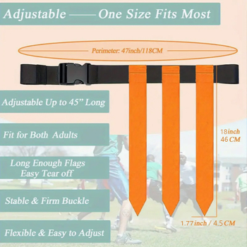 Rugby zászlóöv edzéshez – PVC, gépi varrás, logónyomás lehetséges, testreszabható