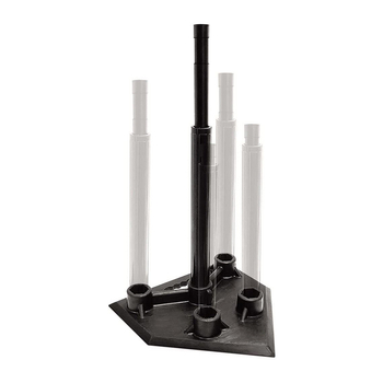 Gumeni stalak za baseball udarac s T-oblikom baze, dizajn s pet otvora, elastične noge, mogućnost dodavanja težine za veću stabilnost