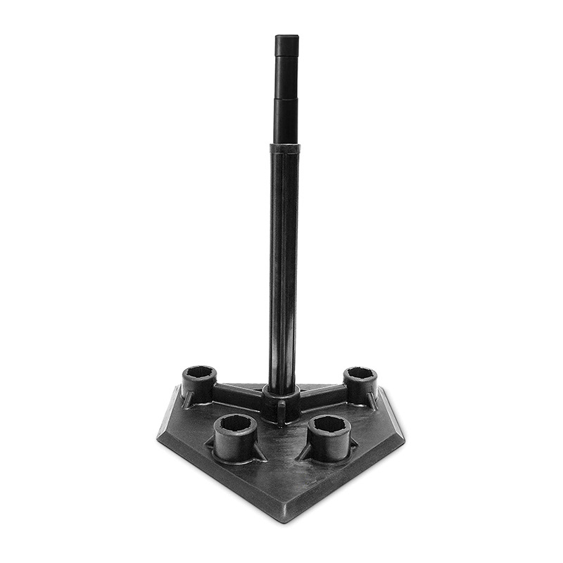 Gumeni stalak za baseball udarac s T-oblikom baze, dizajn s pet otvora, elastične noge, mogućnost dodavanja težine za veću stabilnost