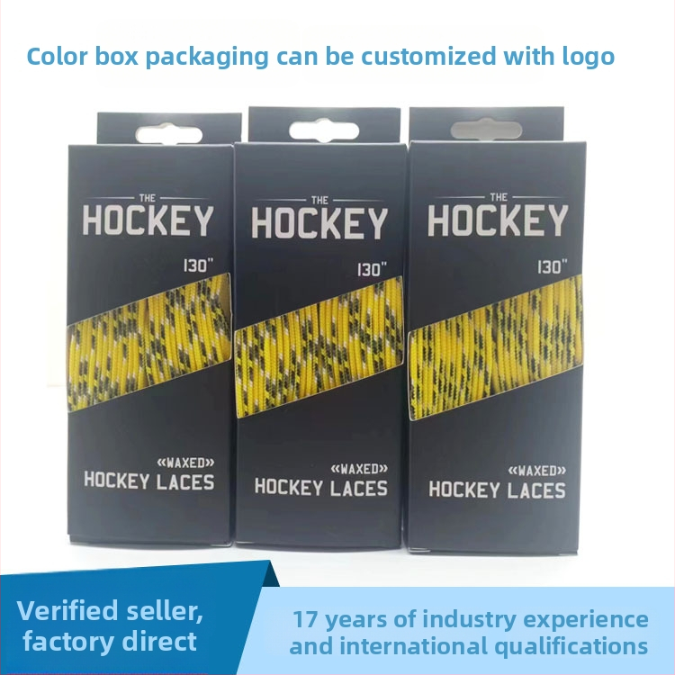 Ledo hokeja raištai, vaškuotas poliesteris, ilgis 183 cm, Mingjia prekė, Sport modelis