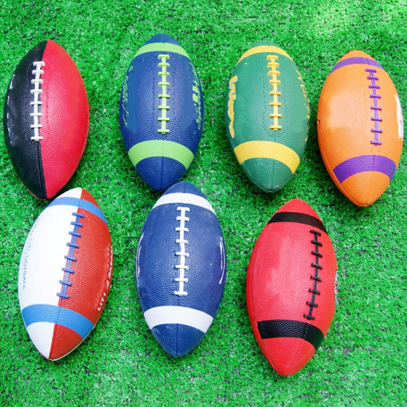 Gumena trening rugby lopta za djecu – izdržljiva igračka za vrtić, šavovi zalijepljeni