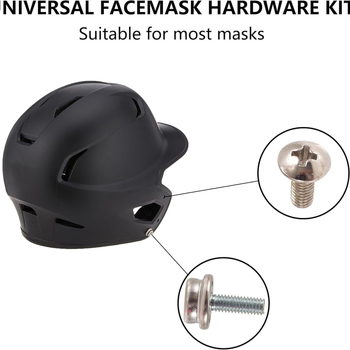24 dar univerzális arcmaszk csavar sisakokhoz – rozsdamentes acélból, cserecsavarok Baseballhez, amerikai futballhoz és jégkoronghoz