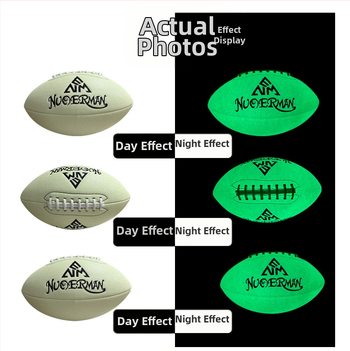 PU šviesinantis amerikietiškojo futbolo kamuolys su graviravimu — autentiška treniruotėms ir varžyboms, prekės ženklas Norman, siuvimas mašina