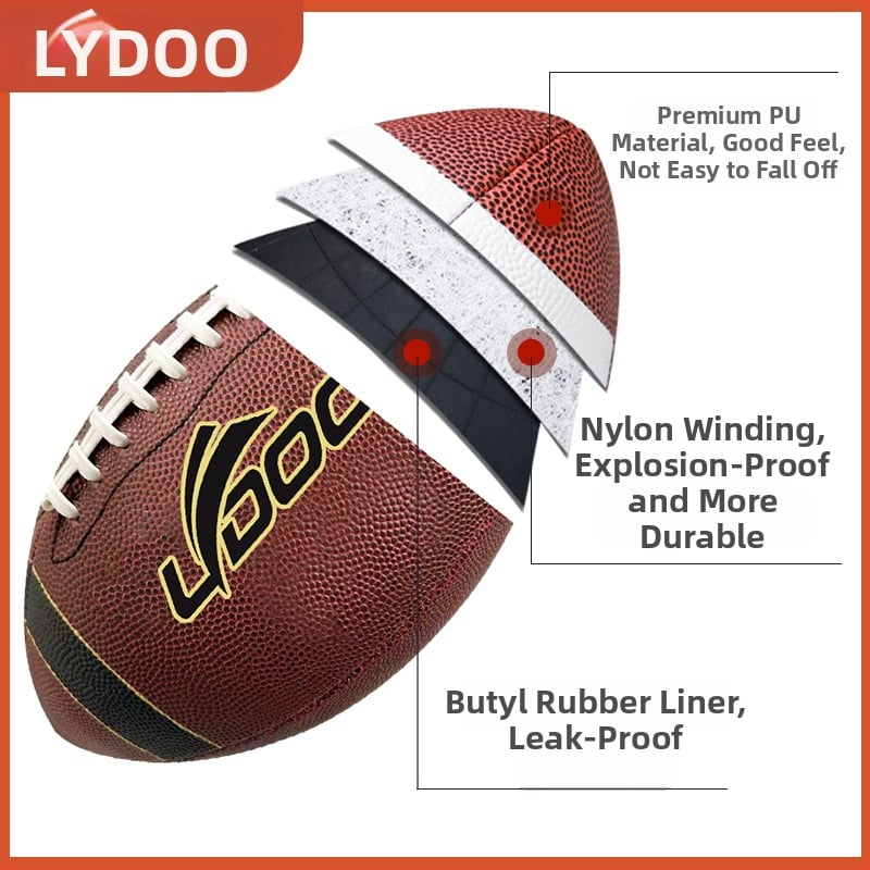 Személyre szabott rögbi lab PU mikroszálas felülettel, gépi varrással, logónyomás elérhető, alkalmas sportokra és más labdajátékokra