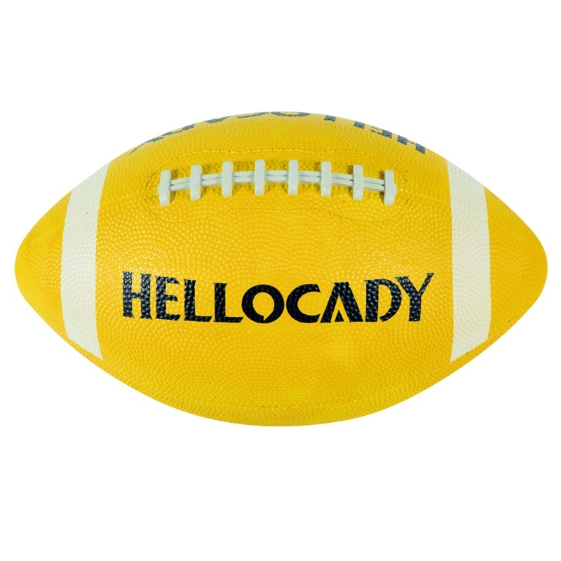 HELLOCADY Gumos rugbi kamuolys, pripučiamas su logotipu, logotipo pritaikymas