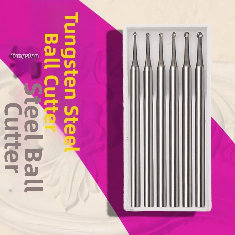 Volframo plieno rinkinys su kamuoline adata ir bangos adata mikrograviravimui alyvuogių medienai ir papuošalų graviravimui.