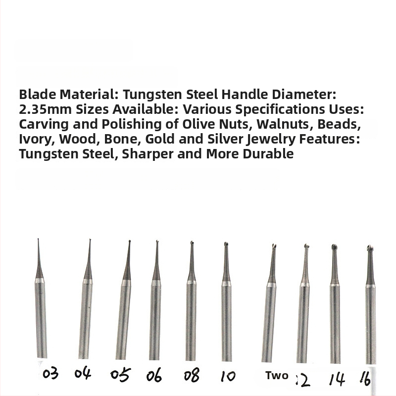 Volframo plieno rinkinys su kamuoline adata ir bangos adata mikrograviravimui alyvuogių medienai ir papuošalų graviravimui.